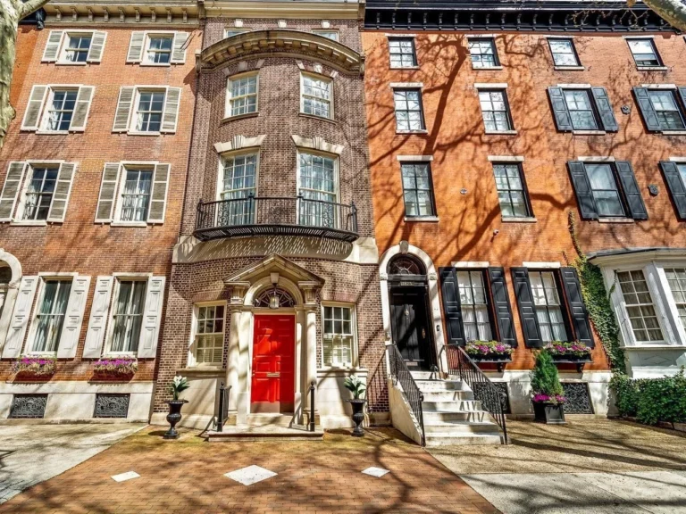 Beautiful 1861 Townhome with the red door in the Heart of Rittenhouse on Dalcey street