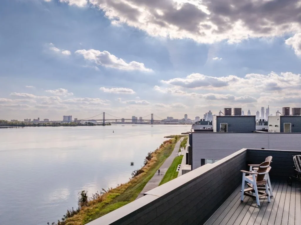 view from the balcony of condo in Port Richmond Philadelphia
