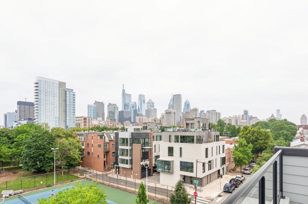 view of Fitler Square neighborhood in Philadelphia
